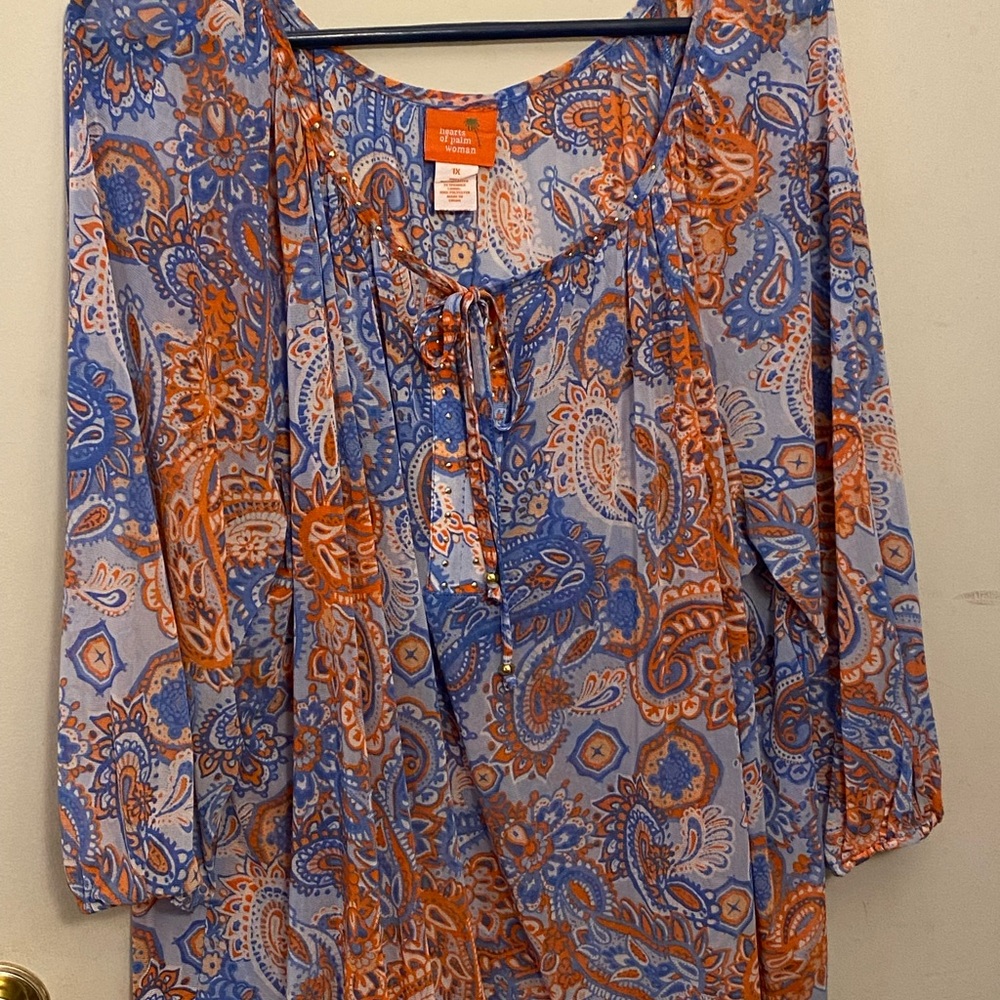 Multicolored Sheer Blouse